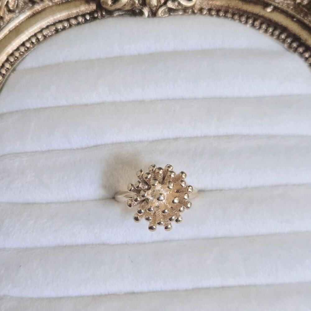 Vintage Avon Gold Tone Mid Century Modern Sputnik Starburst Cocktail Ring